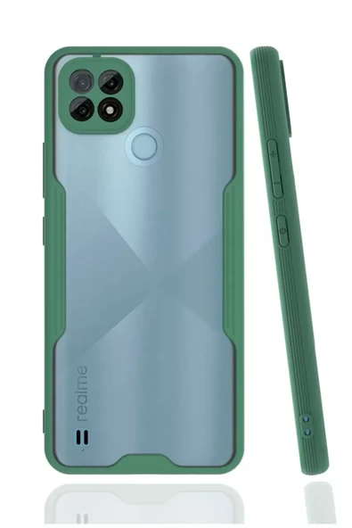 Newface Realme C21 Kılıf Platin Silikon - Yeşil ürün görseli 1