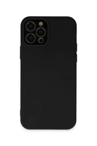 Newface Apple iPhone 12 Pro Kılıf Lansman Glass Kapak - Siyah ürün görseli 1