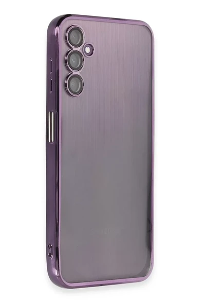 Newface Samsung Galaxy A14 4G Kılıf Razer Lensli Silikon - Mor ürün görseli 1