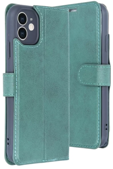 Newface Apple iPhone 11 Kılıf Trend S Plus Kapaklı Kılıf - Yeşil ürün görseli 1