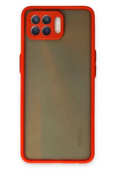 Newface Oppo Reno 4 Lite Kılıf Montreal Silikon Kapak - Kırmızı ürün görseli 1