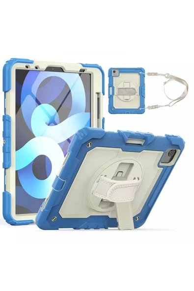 Newface Apple iPad Pro 11 (2020) Kılıf Strap New Tablet Kapak - Mavi ürün görseli 1