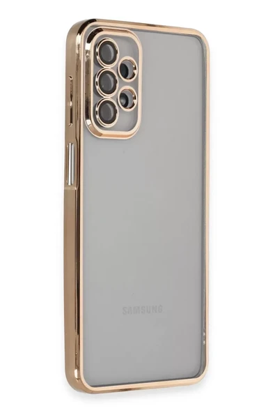 Newface Samsung Galaxy A23 4G Kılıf Razer Lensli Silikon - Gold ürün görseli 1