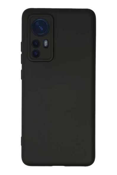 Newface Xiaomi Mi 12 Kılıf Nano içi Kadife Silikon - Siyah ürün görseli 1