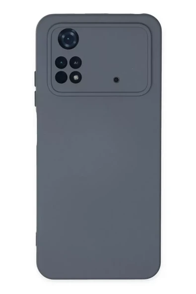 Newface Xiaomi Poco M4 Pro 4G Kılıf Nano içi Kadife Silikon - Gri ürün görseli 1