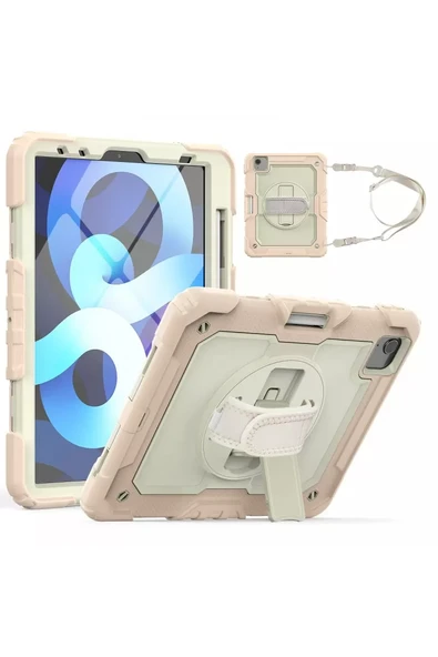Newface Apple iPad Pro 11 (2020) Kılıf Strap New Tablet Kapak - Pembe ürün görseli 1