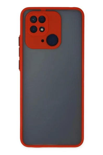 Newface Xiaomi Redmi 10C Kılıf Montreal Silikon Kapak - Kırmızı ürün görseli 1
