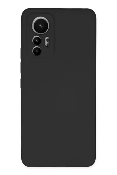 Newface Xiaomi Mi 12 Lite Kılıf Nano içi Kadife Silikon - Siyah ürün görseli 1