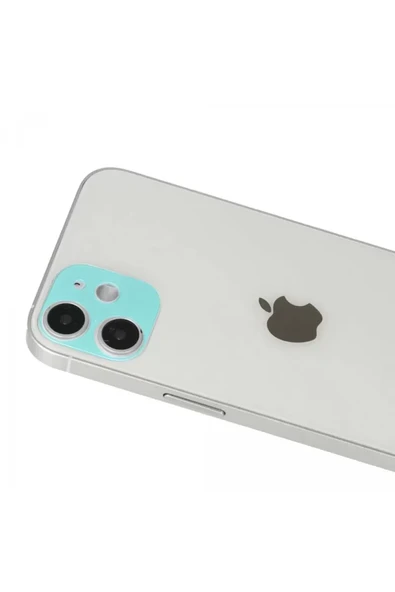 Newface Apple iPhone 12 Rainbow Kamera Lens Koruma Cam - Yeşil ürün görseli 1