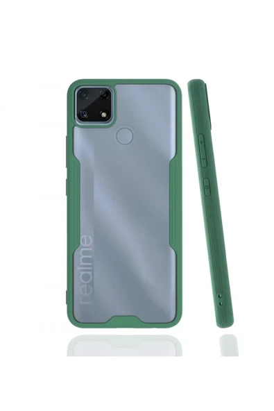 Newface Realme C25 Kılıf Platin Silikon - Yeşil ürün görseli 1