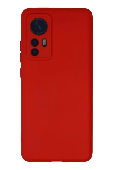 Newface Xiaomi Mi 12 Kılıf Nano içi Kadife Silikon - Kırmızı ürün görseli 1