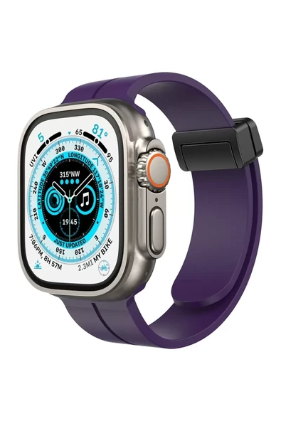 Newface Apple Watch 42mm KR412 Elegance Stylısh Kordon - Derin Mor ürün görseli 1