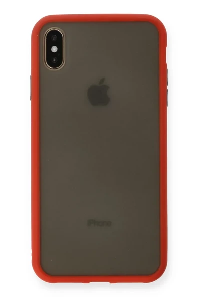 Newface Apple iPhone XS Max Kılıf Montreal Silikon Kapak - Kırmızı ürün görseli 1