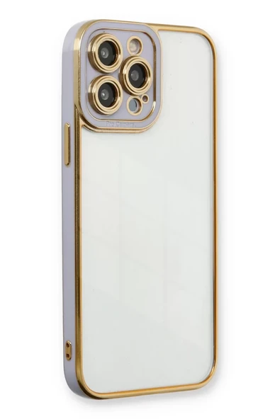 Newface Apple iPhone 13 Pro Kılıf Liva Lens Silikon - Lila ürün görseli 1