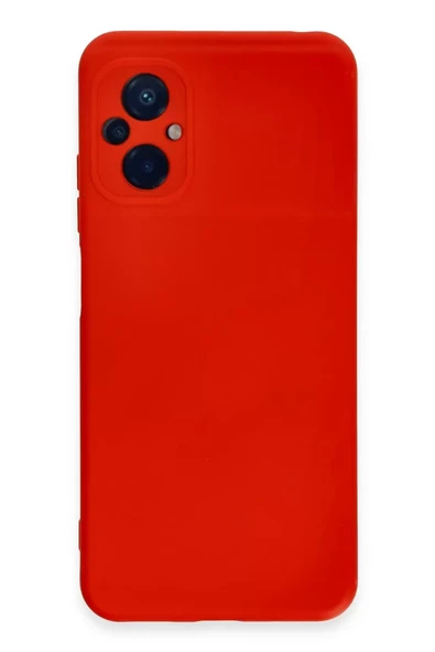 Newface Xiaomi Poco M5 Kılıf Nano içi Kadife Silikon - Kırmızı ürün görseli 1