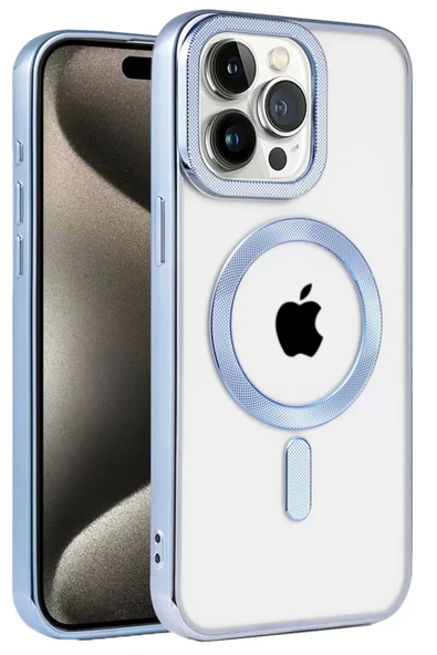 Newface Apple iPhone 14 Pro Max Kılıf Kronos Magsafe Kapak - Sierra Blue ürün görseli 1