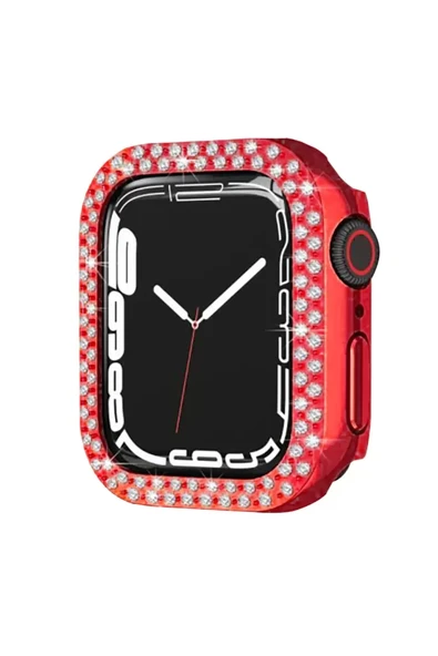 Newface Apple Watch 42mm Taşlı Kasa - Kırmızı ürün görseli 1