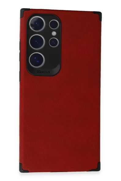 Newface Samsung Galaxy S24 Ultra Kılıf Loop Deri Silikon - Kırmızı ürün görseli 1
