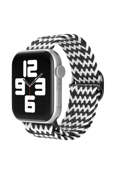 Newface Apple Watch 38mm Star Kordon - Zigzag Siyah-Beyaz ürün görseli 1