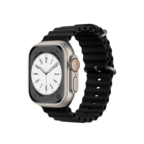 Newface Apple Watch 38mm Ocean Kordon - Siyah - Resim 3