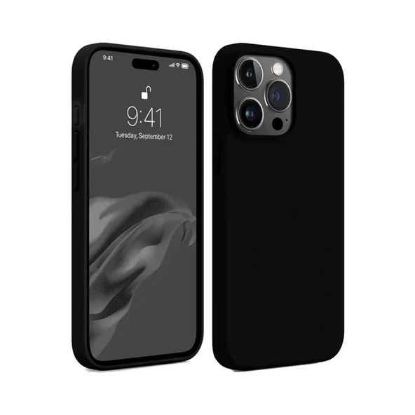 Newface Apple iPhone 15 Pro Kılıf First Silikon - Siyah - Resim 3