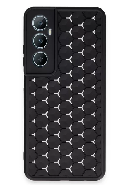 Newface Realme C65 Kılıf Petek Silikon Kapak - Siyah ürün görseli 1