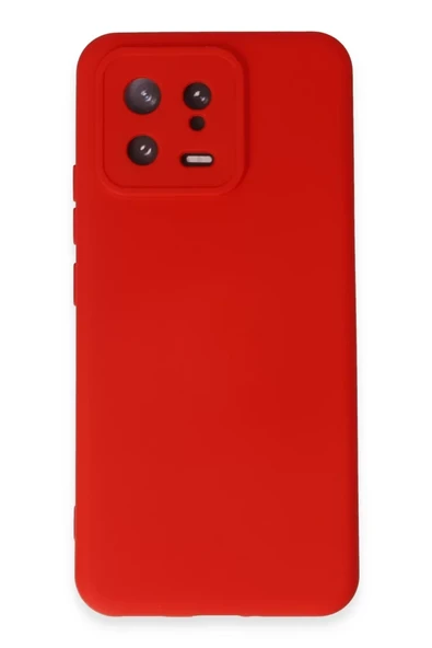 Newface Xiaomi Mi 13 Kılıf Nano içi Kadife Silikon - Kırmızı ürün görseli 1