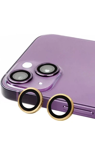 Newface Apple iPhone 15 Raze Metal Kamera Lens - Sarı ürün görseli 1