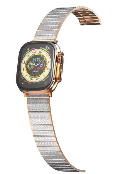Newface Apple Watch 38mm Made Metal Kordon - Gümüş-Rose Gold ürün görseli 1