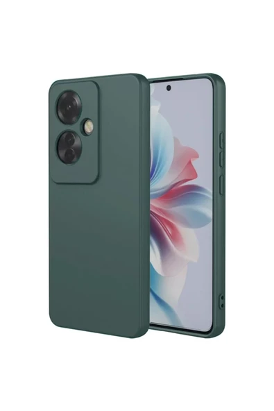 Newface Oppo Reno 11F Kılıf First Silikon - Koyu Yeşil ürün görseli 1