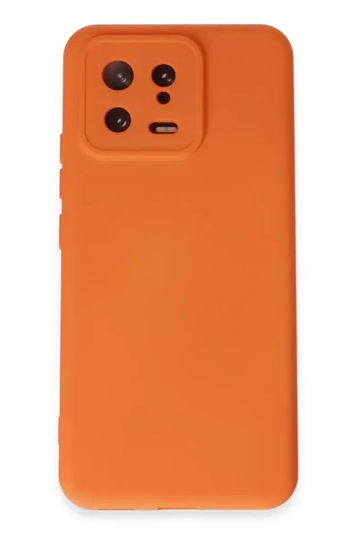Newface Xiaomi Mi 13 Kılıf Nano içi Kadife Silikon - Turuncu ürün görseli 1