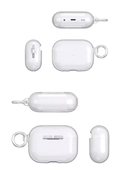 Movenchy Apple Airpods Pro 2 (2.nesil) Shell Kılıf - Şeffaf - Resim 3