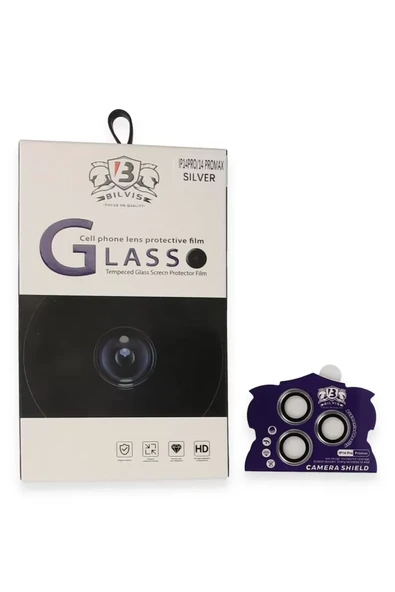 Newface Apple iPhone 14 Pro Max Bilvis Titan Kamera Lens - Gümüş ürün görseli 1