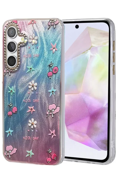 Newface Samsung Galaxy A35 5G Kılıf Blade Aynalı Desenli Kapak - Desen 4 ürün görseli 1