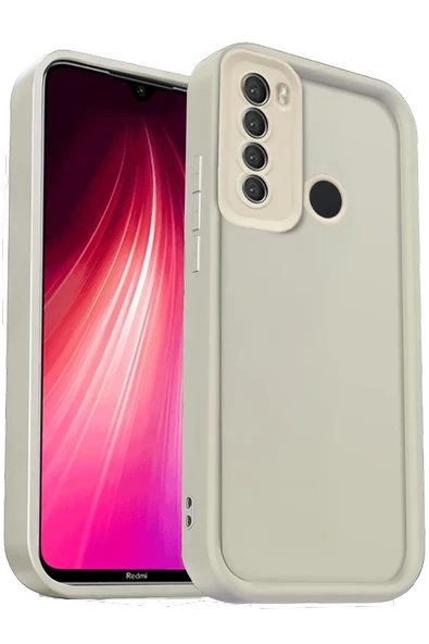 Newface Xiaomi Redmi Note 8 Kılıf Viera Silikon - Krem ürün görseli 1