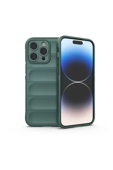 Newface Apple iPhone 16 Pro Max Kılıf Optimum Silikon - Koyu Yeşil ürün görseli 1