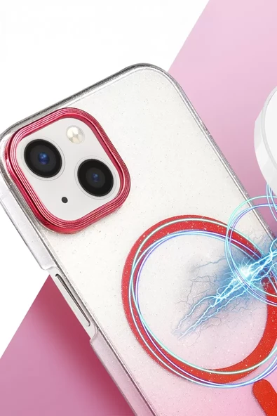 Newface Apple iPhone 15 Plus Glossy Magsafe Kapak - Mavi - Resim 2
