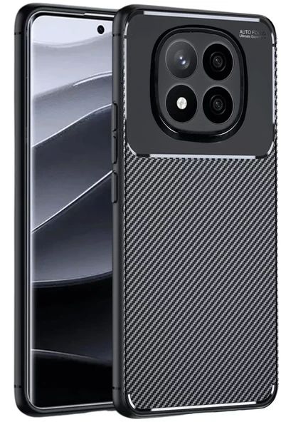 Newface Xiaomi Redmi Note 14 Pro Plus Kılıf Auto Focus Karbon Kapak - Siyah ürün görseli 1