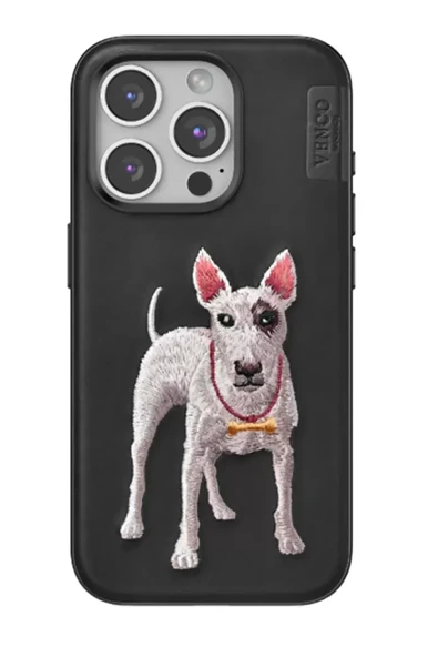 Venco Apple iPhone 15 Pro Max Perma Desenli Kapak - Siyah ürün görseli 1