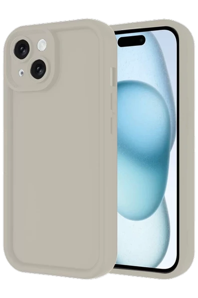 Newface Apple iPhone 14 Kılıf Viera Silikon - Krem ürün görseli 1