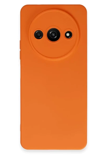 Newface Xiaomi Redmi A3 4G Kılıf Nano içi Kadife Silikon - Turuncu ürün görseli 1