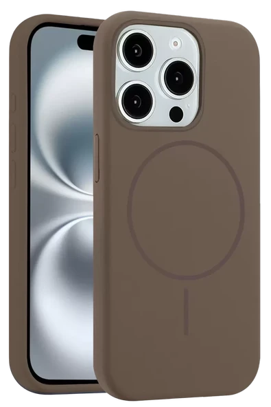 Joko Apple iPhone 15 Pro Max Kılıf Jully Magsafe Kapak - Kahverengi ürün görseli 1