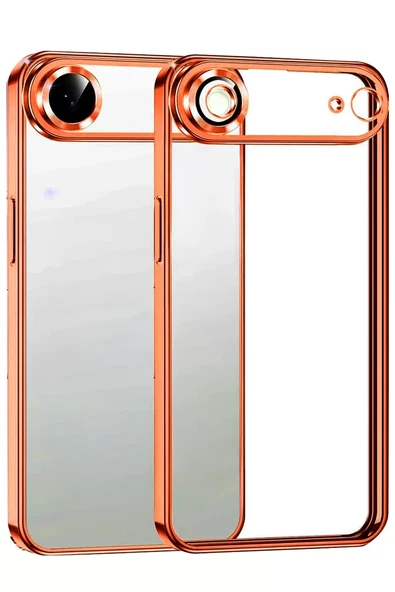 Newface Apple iPhone 17 Air Razer Lensli Silikon - Turuncu ürün görseli 1