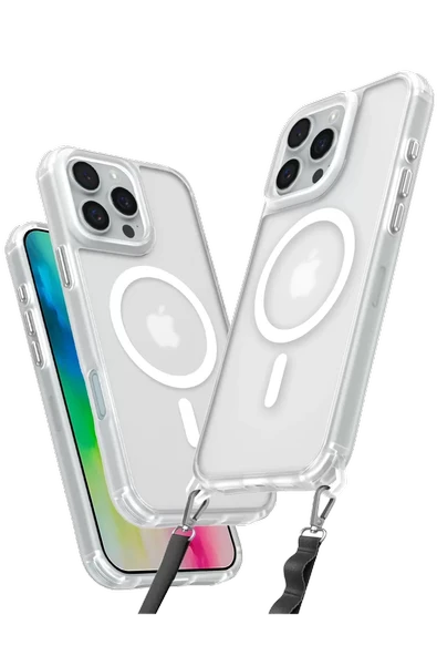 Newface Apple iPhone 16 Pro Max Kılıf Enka Magsafe Silikon Kılıf - Şeffaf ürün görseli 1