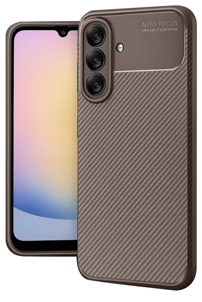 Newface Samsung Galaxy A17 5G Auto Focus Karbon Kapak - Kahverengi ürün görseli 1