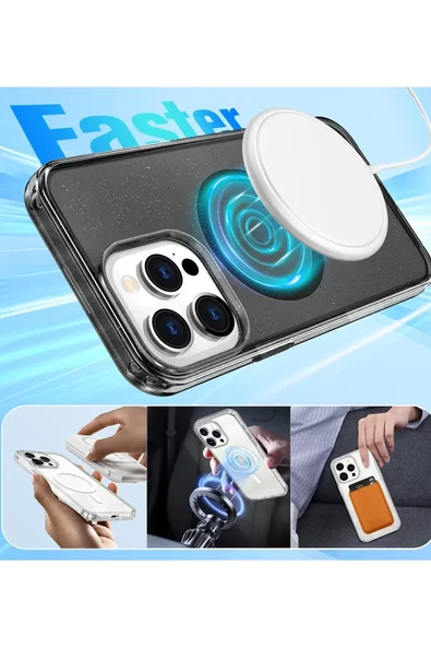 Joko Apple iPhone 16 Pro Star Magsafe Kapak - Şeffaf - Resim 3