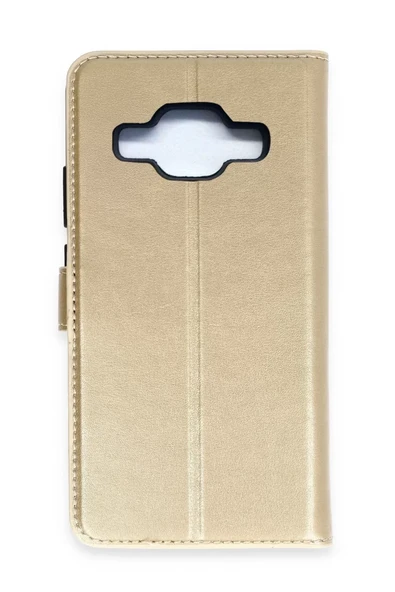 Newface Samsung Galaxy J5 Trend S Plus Kapaklı Kılıf - Gold ürün görseli 1
