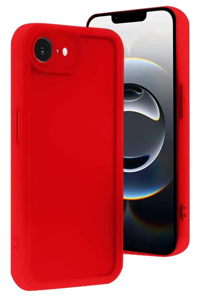 Newface Apple iPhone 16E Kılıf Viera Silikon - Kırmızı ürün görseli 1