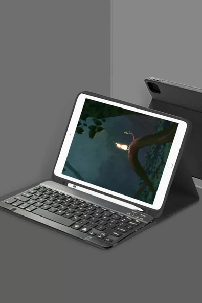 Newface Apple iPad Pro 12.9 (2024) Kılıf KC01 Smart Klavyeli Tablet Kılıfı - Siyah ürün görseli 1