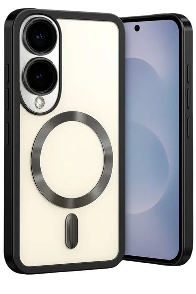 Newface Samsung Galaxy S25 Edge Kross Magneticsafe Kapak - Siyah ürün görseli 1